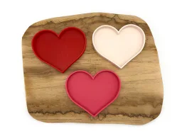 Eco smyslové tácy srdíčka (3ks)