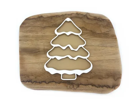 Eco smyslový tácek Zasněžený stromek - béžový