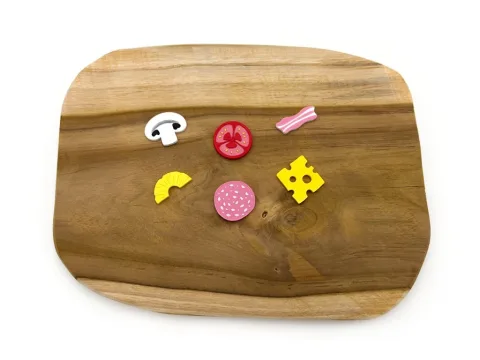 Miniatury ingredience na pizzu