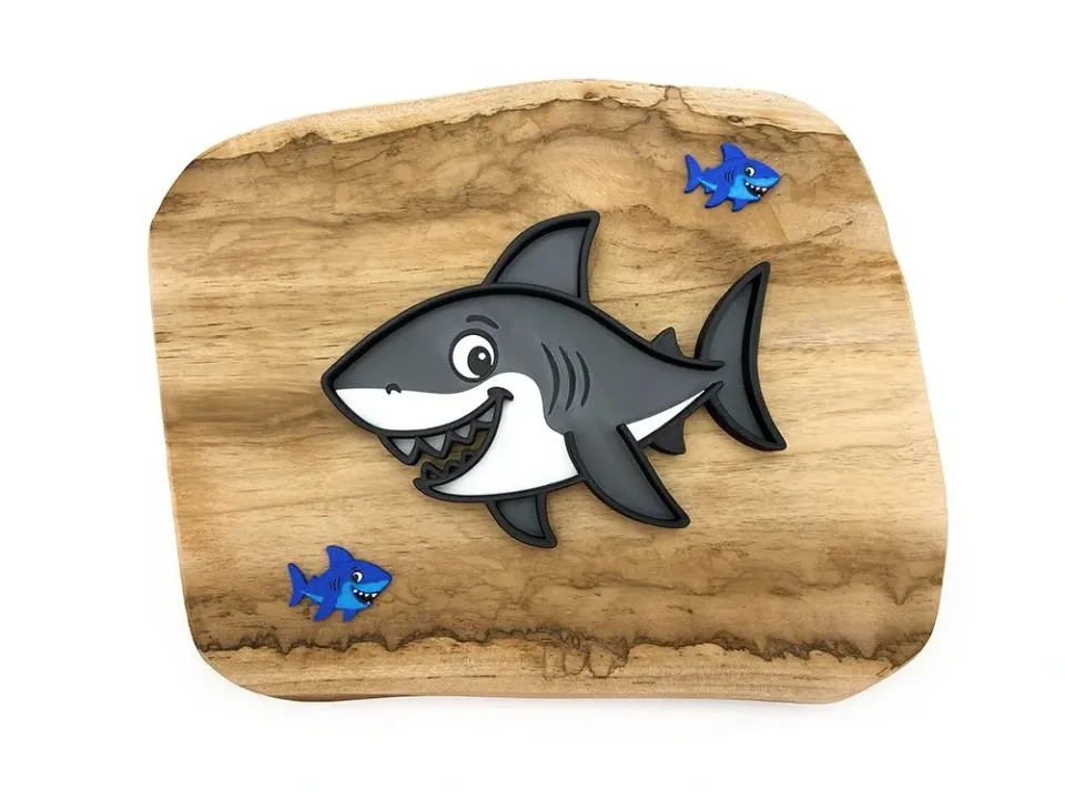 Eco smyslový tácek žralok (šedý)