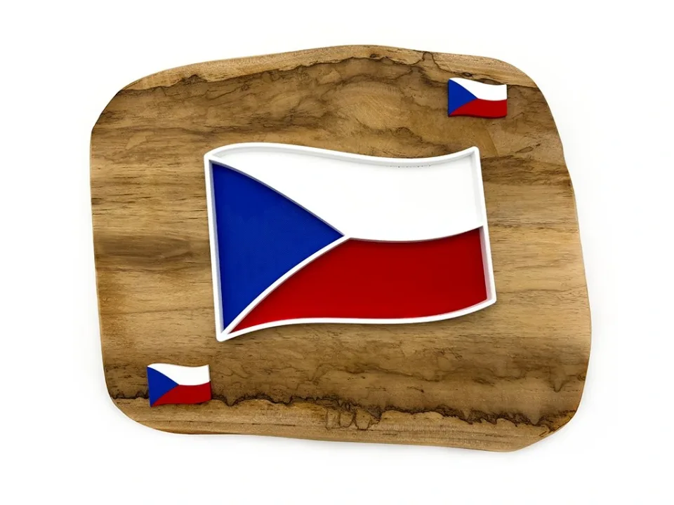 Eco smyslový tác Česká vlajka
