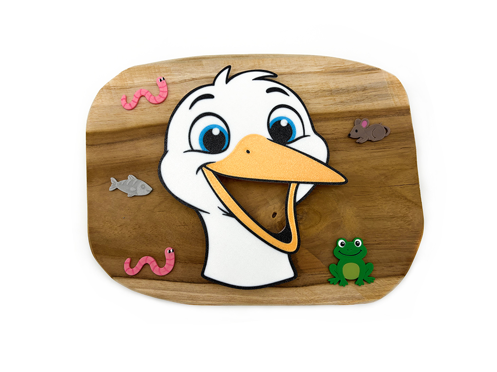 Krmící zvířátko Čáp