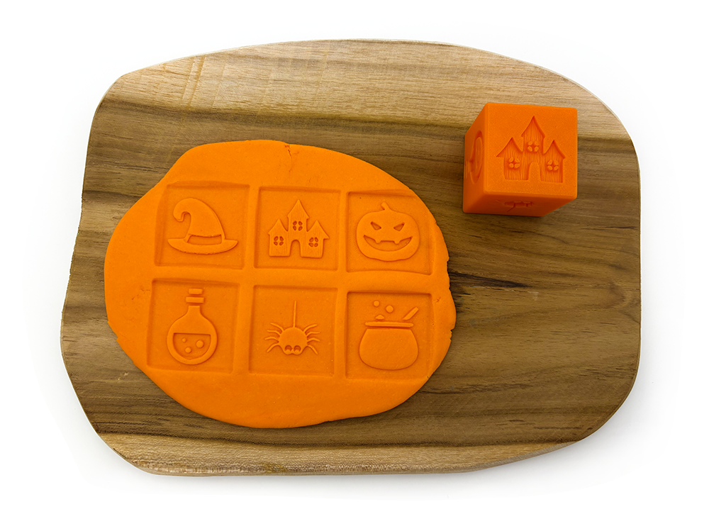 Otiskovací kostka halloween oranžová