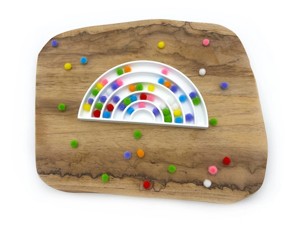 Eco smyslový tácek bílá duha